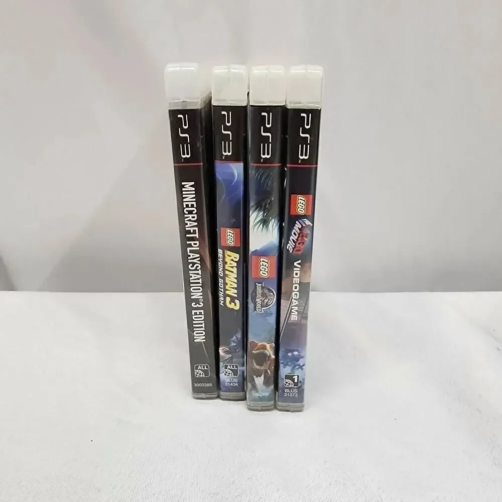 Sony PS3 Lot Of 4 LEGO Jurassic World, Batman, Lego Movie, Minecraft Untested